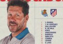 Simeone da la lista para San Sebastián: regresa Barrios