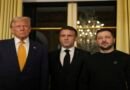 Macron recibe a Trump en París con pompa presidencial y Zelenskyy lo acompaña en su reunión.